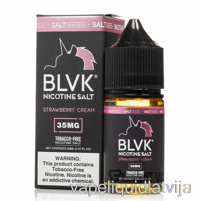 Zemeņu Krēms Nikotīna Sāls - Blvk - 30ml 35mg Vape šķidrums